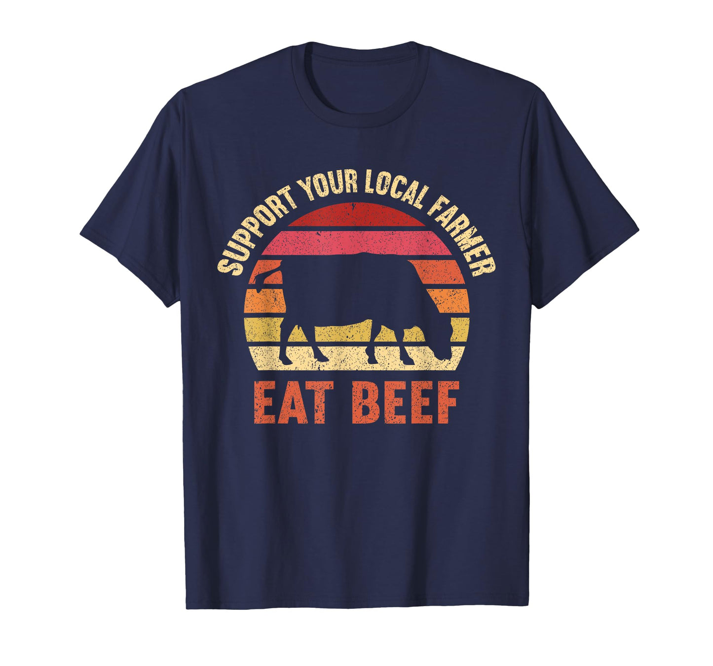 Kids Farming Boys Funny Farmer Gifts For Men Women Support Your Local Farmer Eat Beef Lover Funny Cattle Farmer Unisex-Kids T-Shirt Black Small Classic Fit Crew Neck Short Sleeve