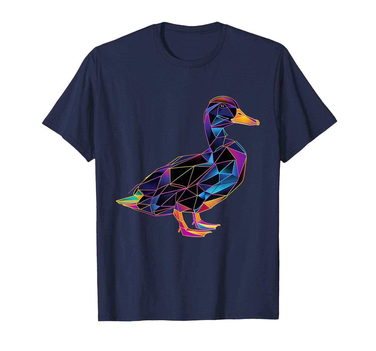 Duck Polygon Colorful Waterfowl Mallard Duck Lover T-Shirt