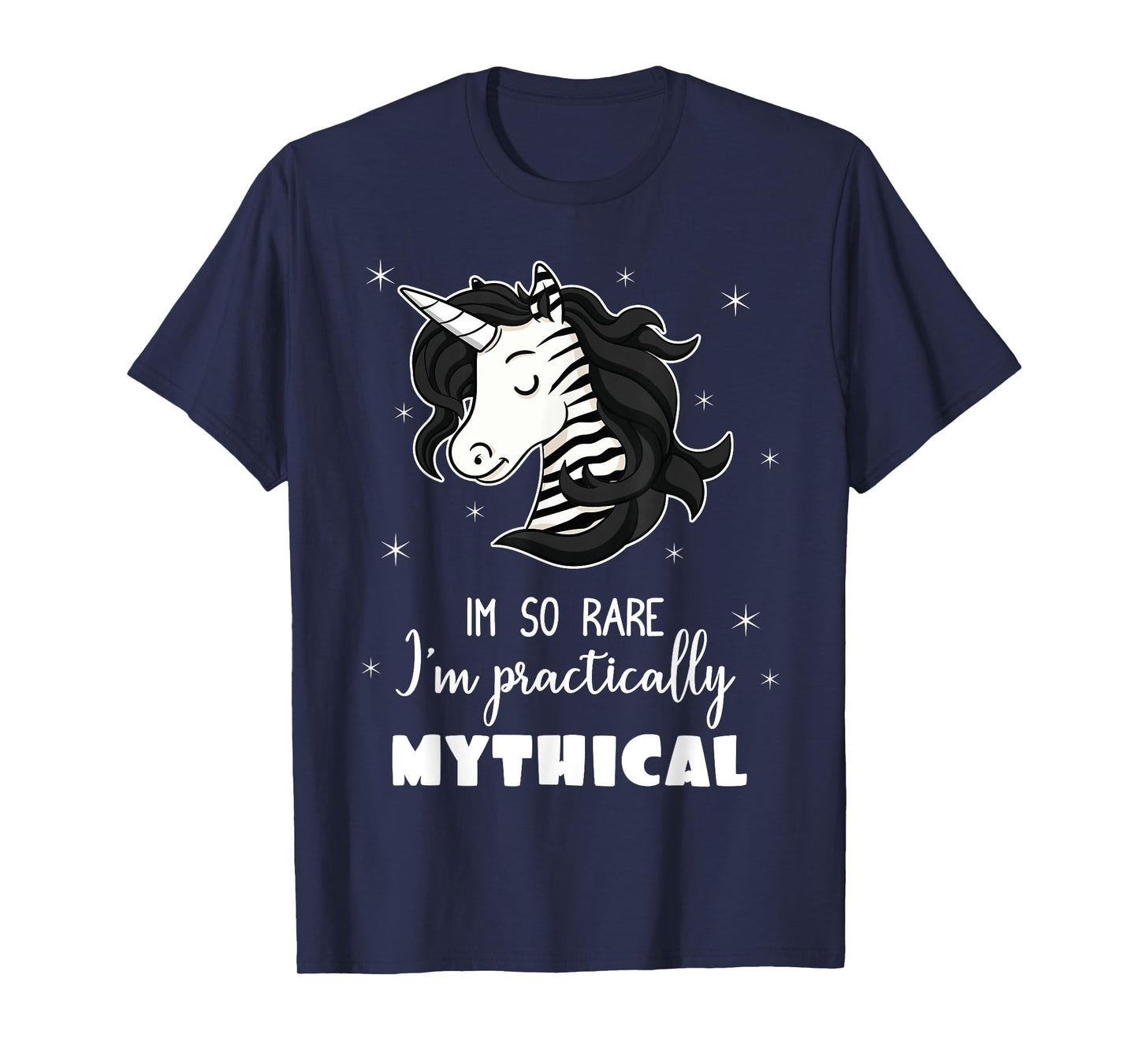 Mythical Unicorn Ehlers Danlos Black And White Zebra Stripe T-Shirt