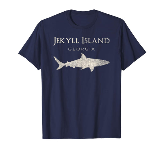 Retro Jekyll Island GA Shark T-Shirt T-Shirt