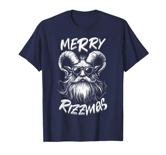 Merry Rizzmas Kids Teens Boys School Cool Christmas Krampus T-Shirt