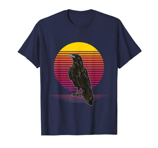 Crow Bird Vaporwave Style for Crow and Raven Lovers T-Shirt