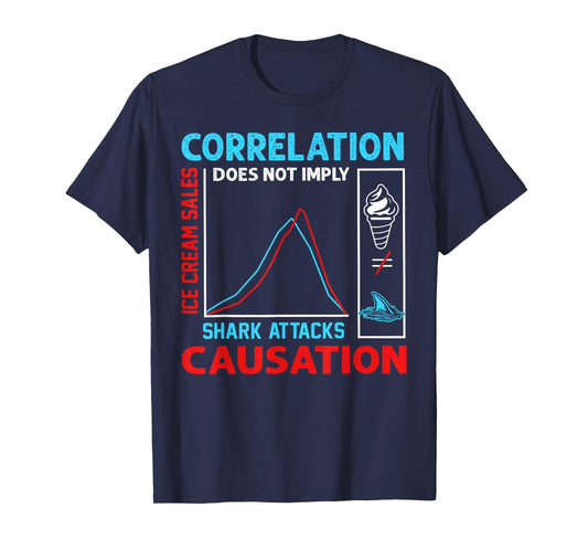 Correlation Does Not Imply Causation Funny Academic Research T-Shirt