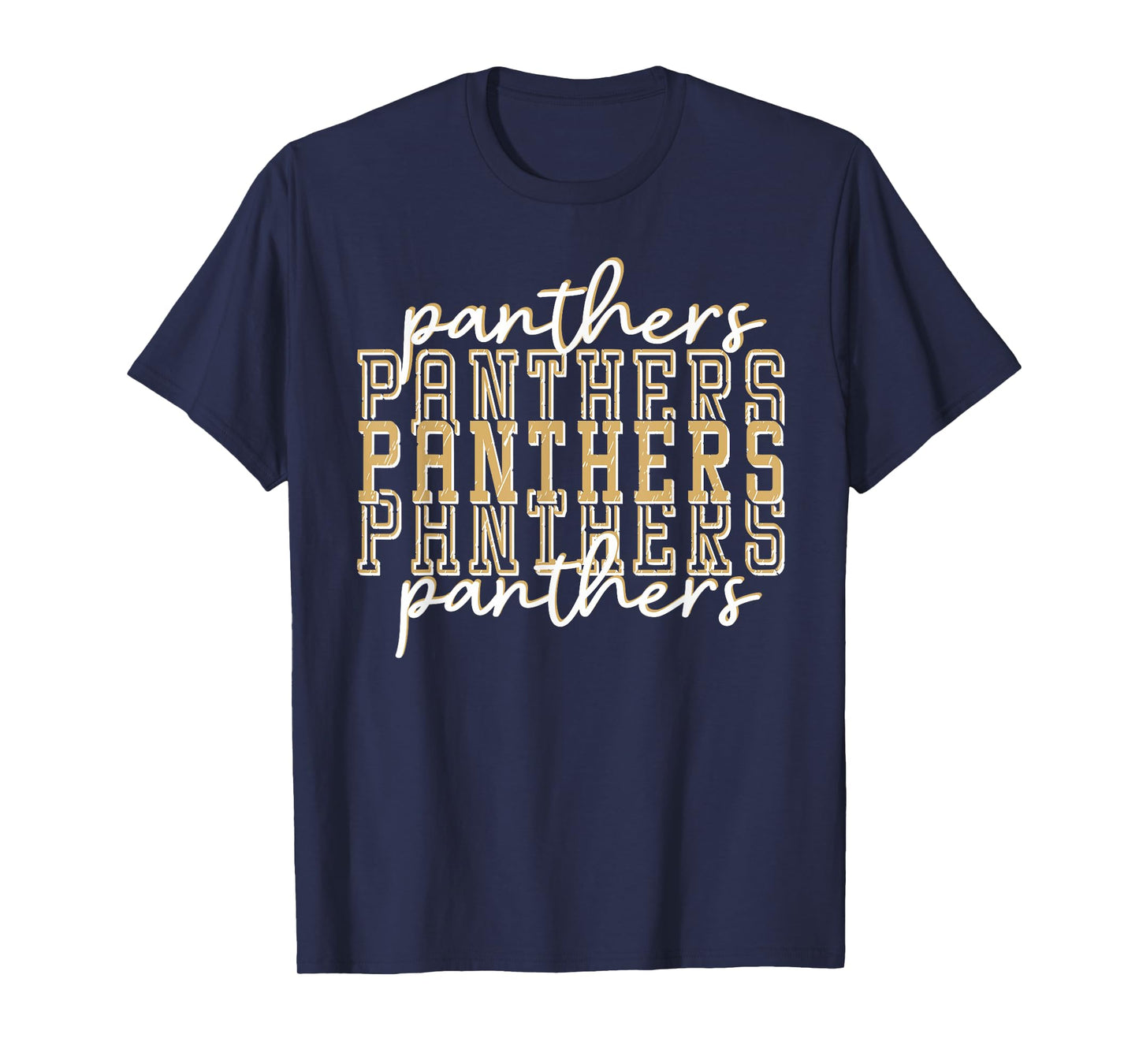 Panthers School Spirit Mascot Gold Panther Pride Mom Panther T-Shirt