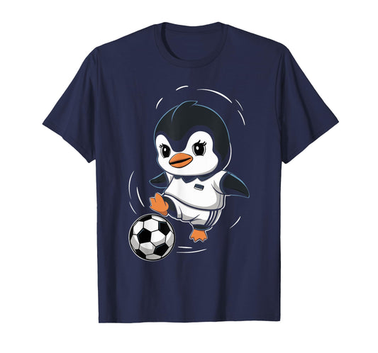 Cute Penguin Soccer Penguin Playing Football Sport Penguin T-Shirt