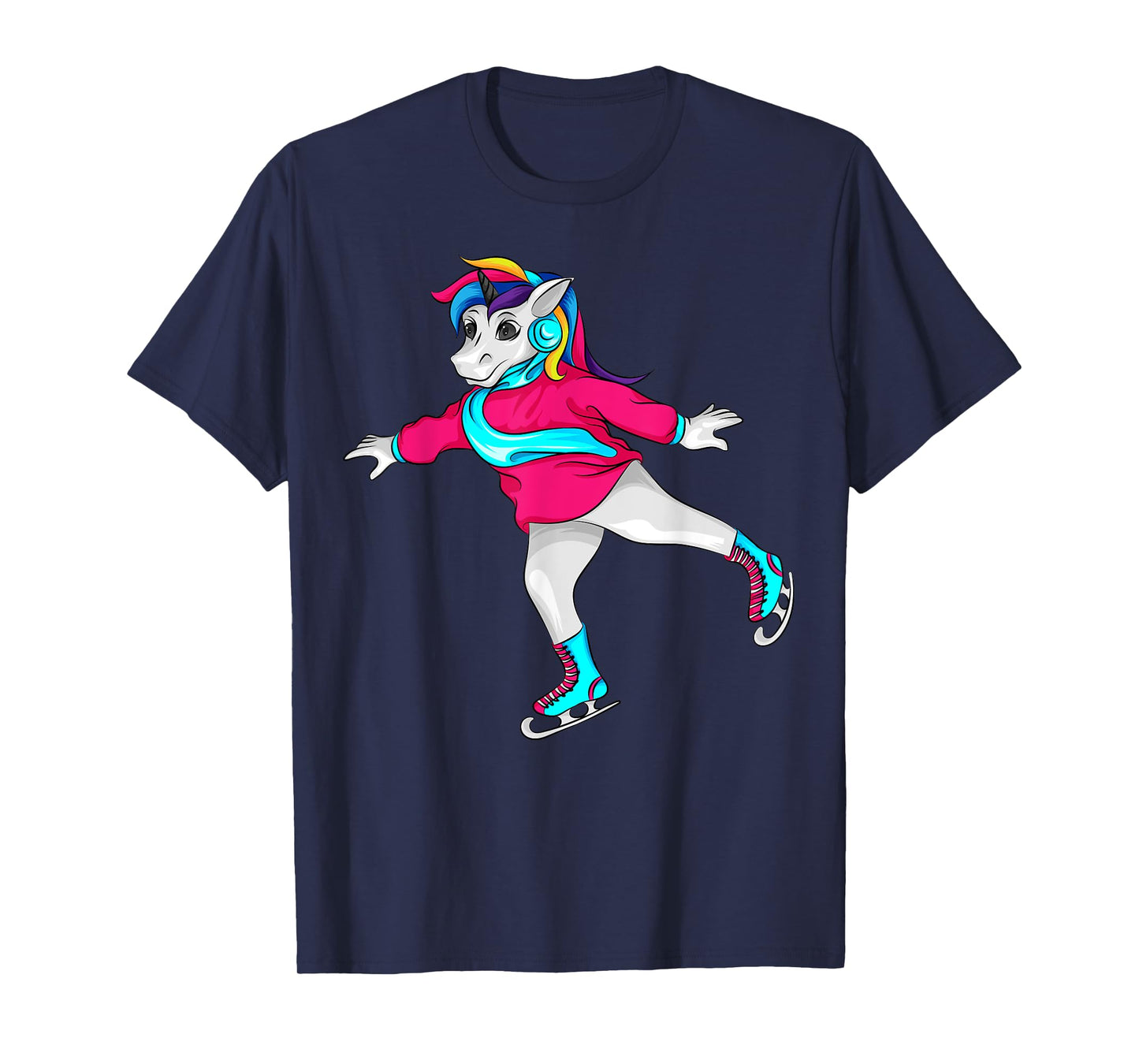 Figure Skating Unicorn Cool Pair Ice Skater Girl Funny Gift T-Shirt