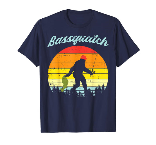 Bassquatch Bigfoot Sasquatch Fish Fishing Fisherman Gift T-Shirt