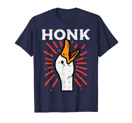 Duck Honk Funny Quack Goose Chicken Meme Men Women Kids T-Shirt