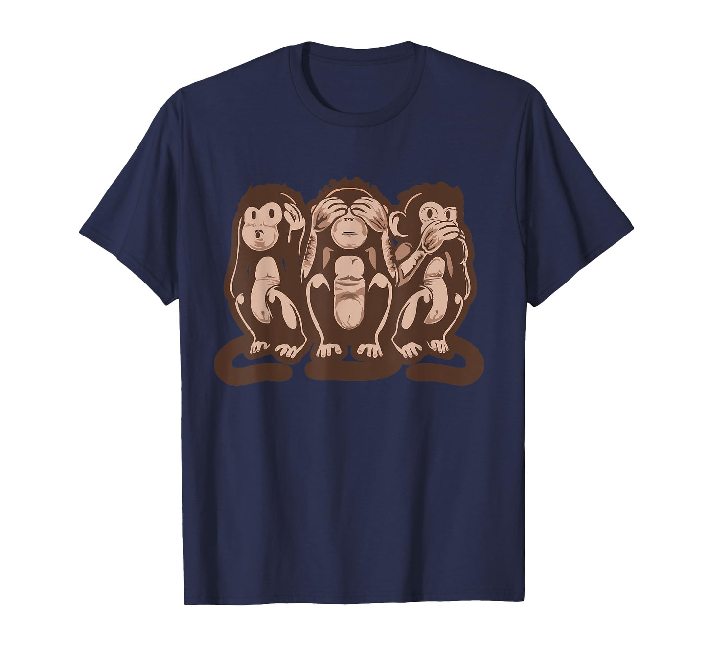 Three Wise Monkeys Speak Hear & See No Evil T-Shirt