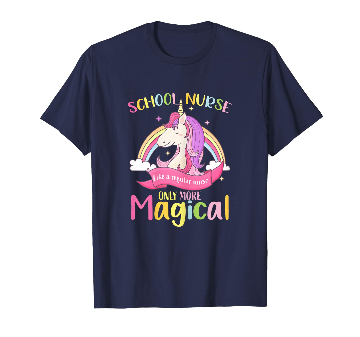 Cute School Nurse Unicorn Magical, Back To School T-Shirt