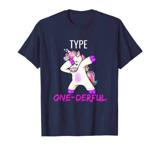 Type Onederful Shirt Type 1 Diabetes Awareness Unicorn T-Shirt