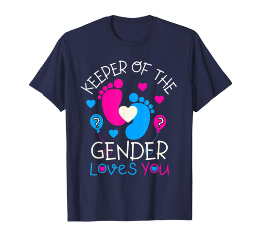 Keeper of the Gender Loves You Baby Gender Reveal Party T-Shirt