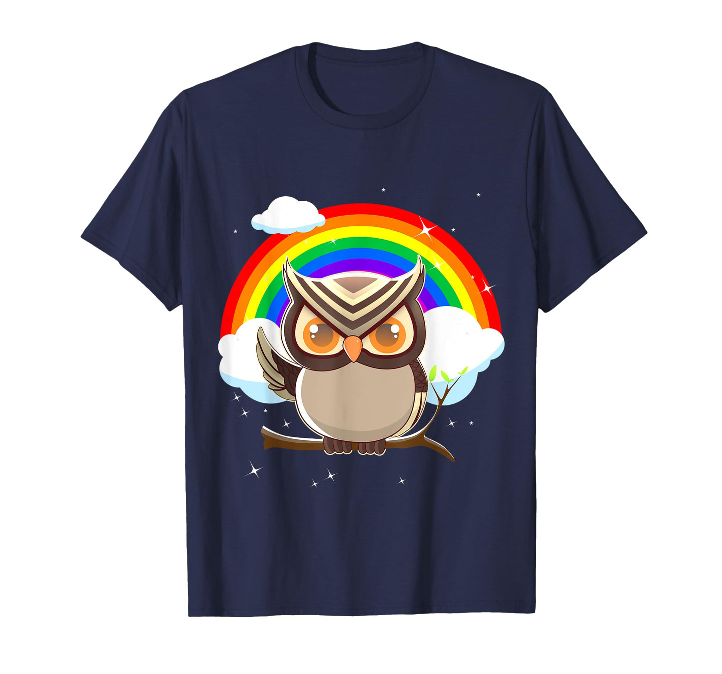 LGBT Gay Lesbian Pride Owl Rainbow Equality Bird Lovers T-Shirt