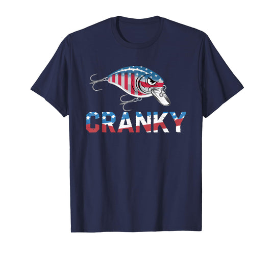 cranky usa crankbait fishing fathers day T-Shirt