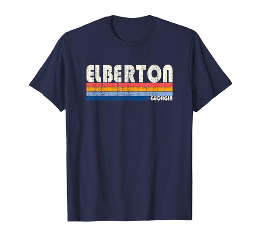 Retro Vintage 70s 80s Style Elberton, GA T-Shirt