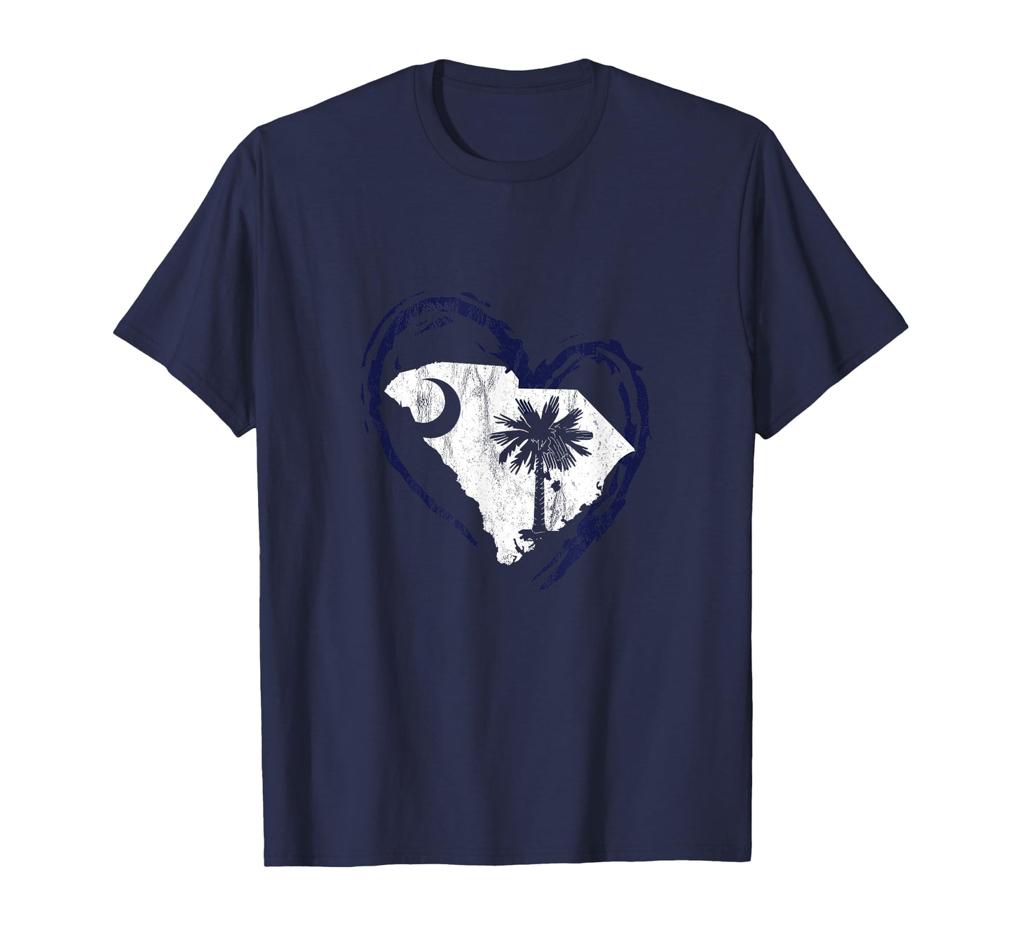 Love South Carolina Shirt Heart Moon And Palmetto Tree Tee T-Shirt