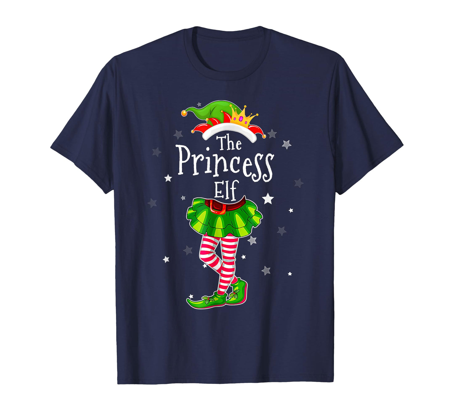 Princess Cute Elf Matching Family Group Christmas Party Girl T-Shirt