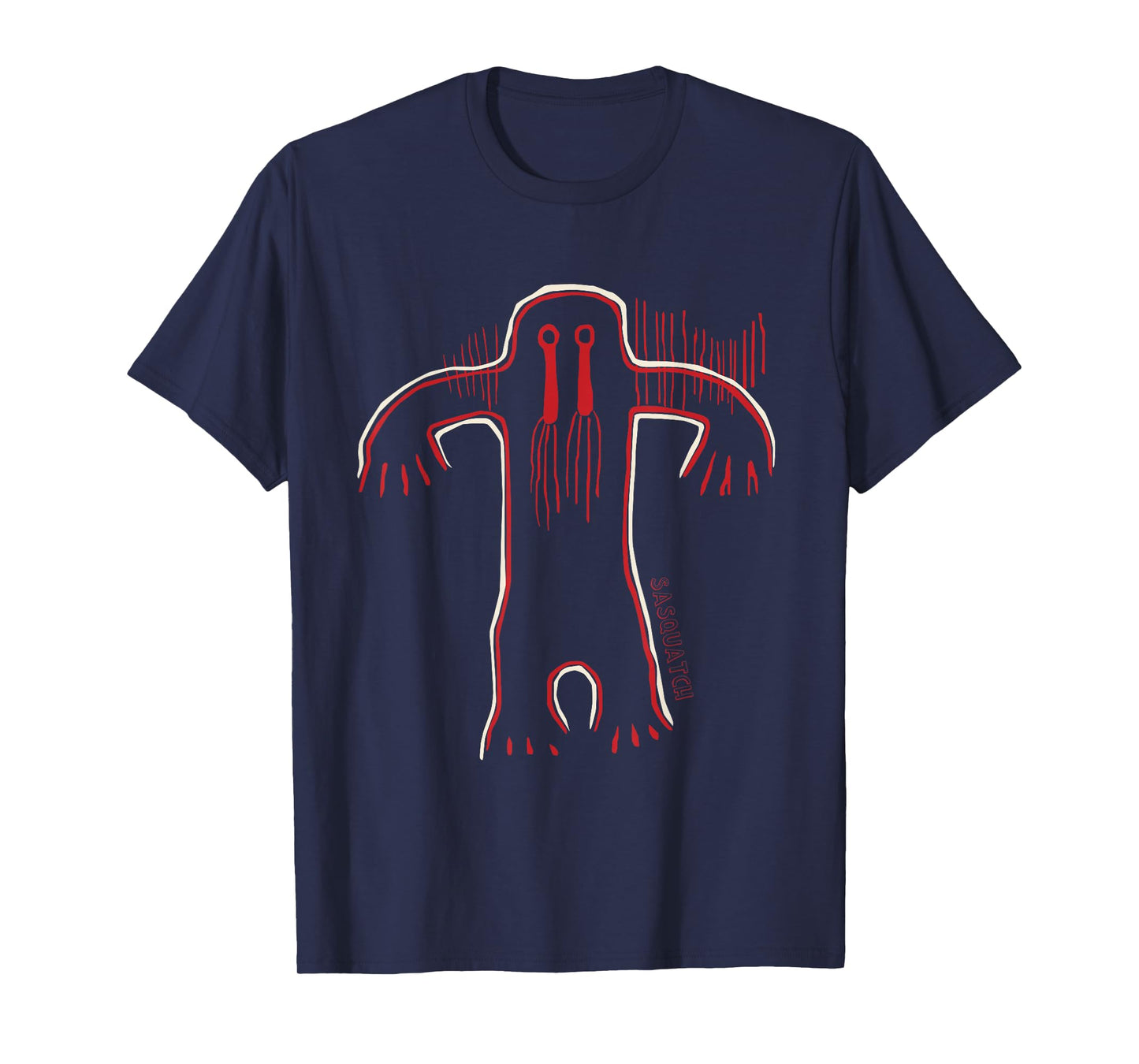 Native American Bigfoot -Sasquatch Petroglyph Cave Art T-Shirt