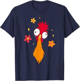 Disney Moana 2 Big Face Heihei Tropical Flowers Costume T-Shirt