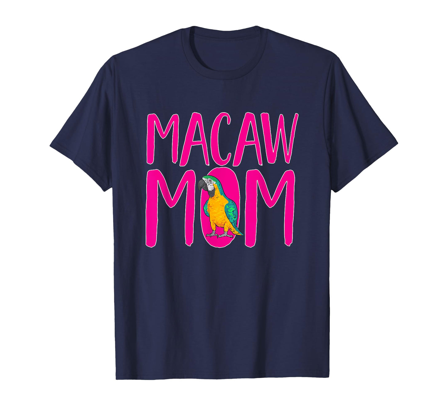 Macaw Mom Blue And Yellow Macaw Parrot T-Shirt
