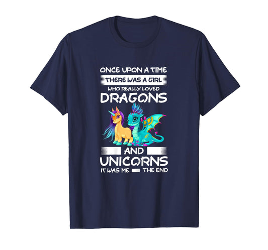 Girl Who Loved Dragons and Unicorns Unicorns T-Shirt