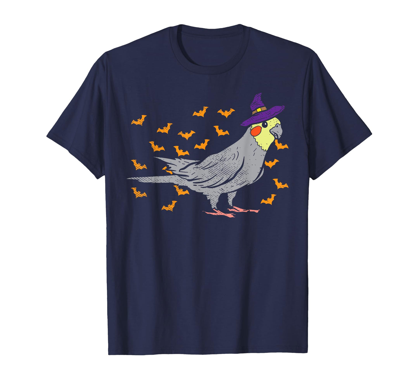 Cockatiel Bird Witch Hat Halloween Animal Lover Gift T-Shirt