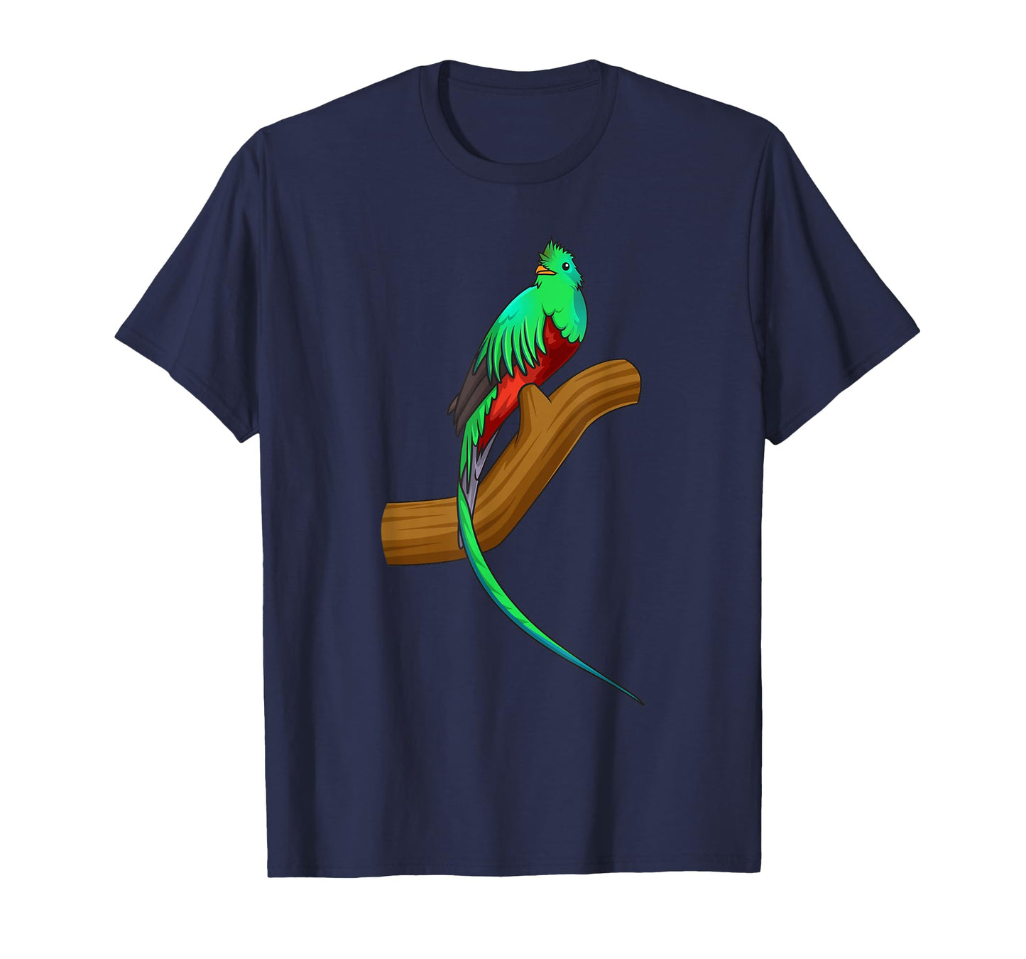 Resplendent Quetzal sitting on a Tree Branch Cute Beautiful T-Shirt