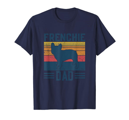 Vintage Frenchie Dad - French Bulldog T-Shirt for Men Girls Kids
