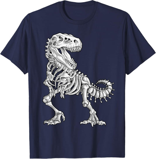 Dinosaur Skeleton T rex T shirt Halloween Kids Boys Men Gift T-Shirt