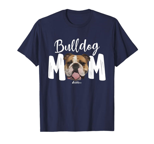 Cute English Bulldog Mom Top Funny Dog Walking For Women T-Shirt