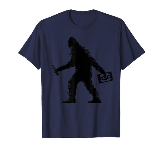 Funny Bigfoot Beer Design: Drinking With Sasquatch T-Shirt