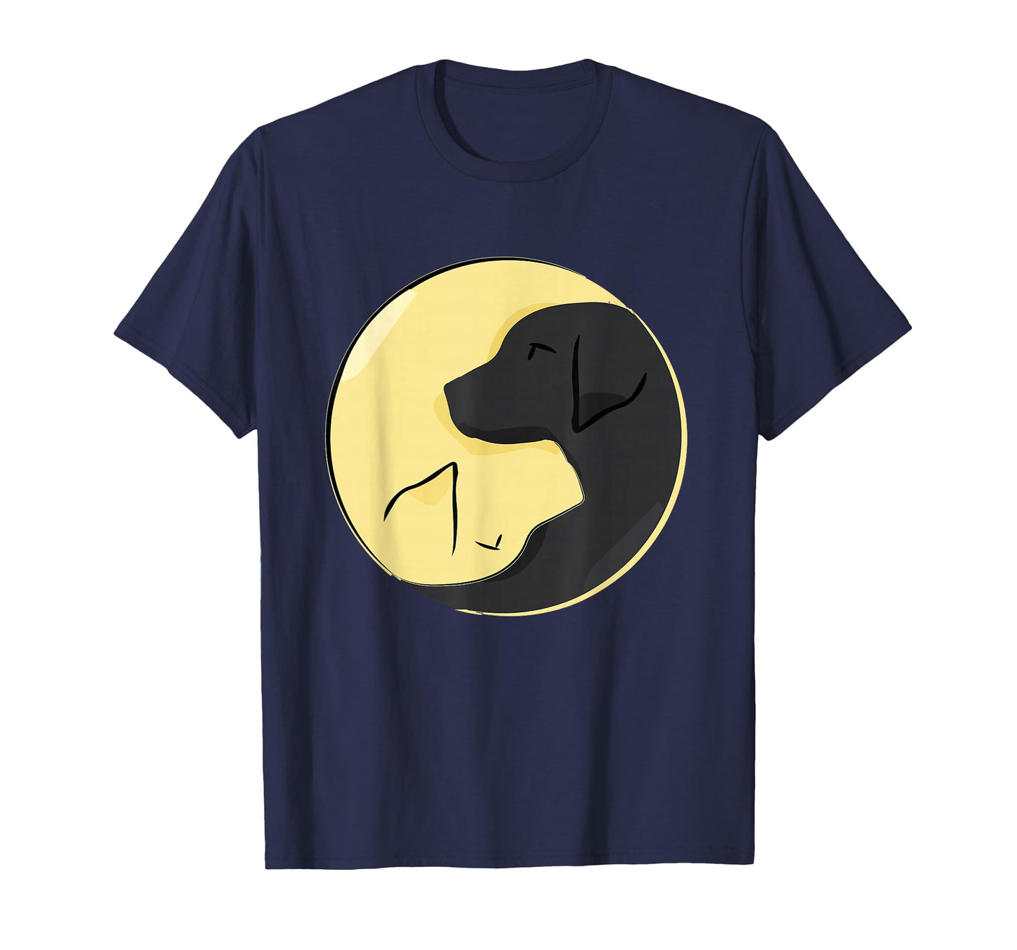 Labrador Yin Yang T-Shirt | Cute Yellow and Black Lab Shirt T-Shirt