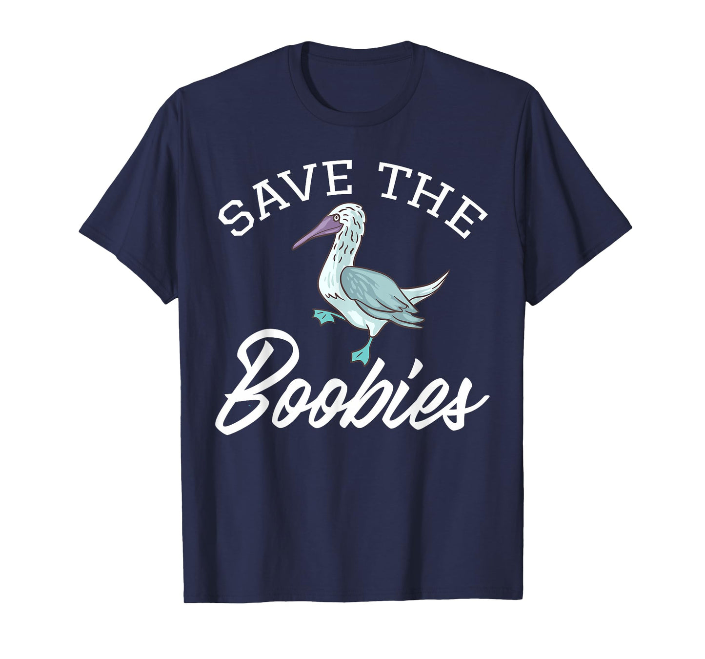 Boobie Bird South American Galapagos Islands Blue Seabird T-Shirt