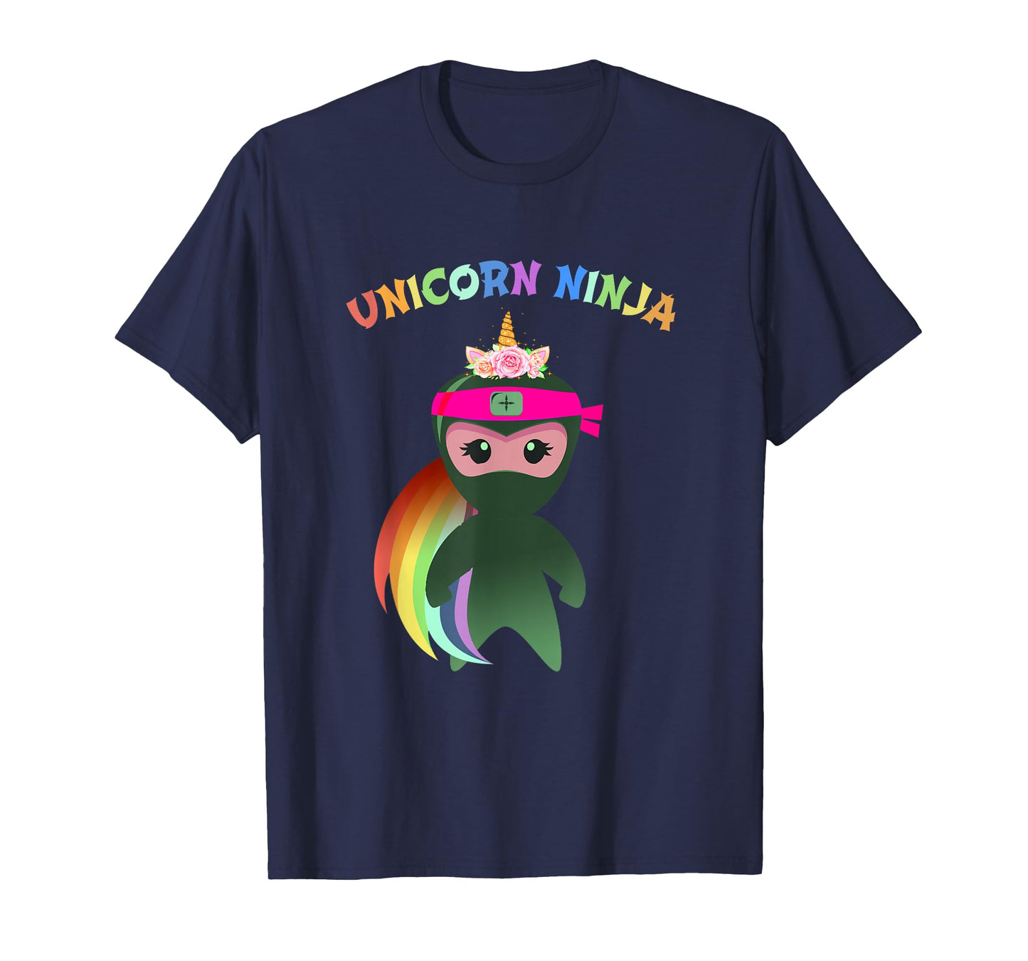 Purple UNICORN NINJA Disguise Birthday Girls Kids & Teachers T-Shirt