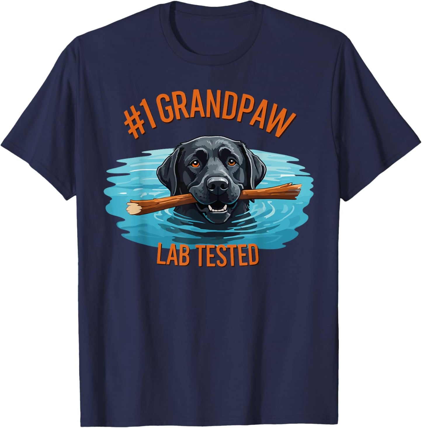 #1 GRANDPAW lab tested Best Dog Grandpa Labrador Retriever T-Shirt