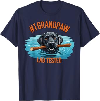#1 GRANDPAW lab tested Best Dog Grandpa Labrador Retriever T-Shirt