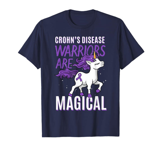 Crohn's Disease Awareness Regional Enteritis Unicorn Lover T-Shirt