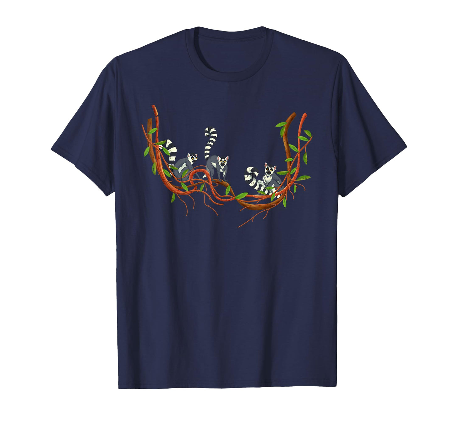 Tropical Monkey Sifakas Vari Madagascar Zoo Animal Lemur T-Shirt