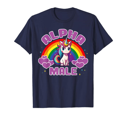 Funny Cute Alpha Male Unicorn, Sarcastic Humor Macho T-Shirt