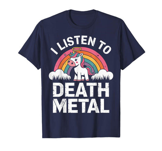 I Listen To Death Metal Unicorn T-Shirt