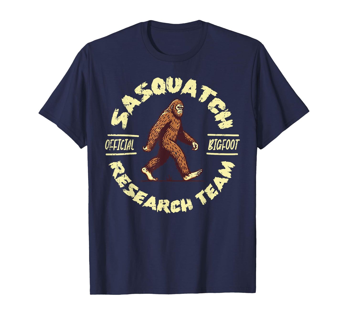 Official Sasquatch Research Team Funny Bigfoot Men Women Kid T-Shirt