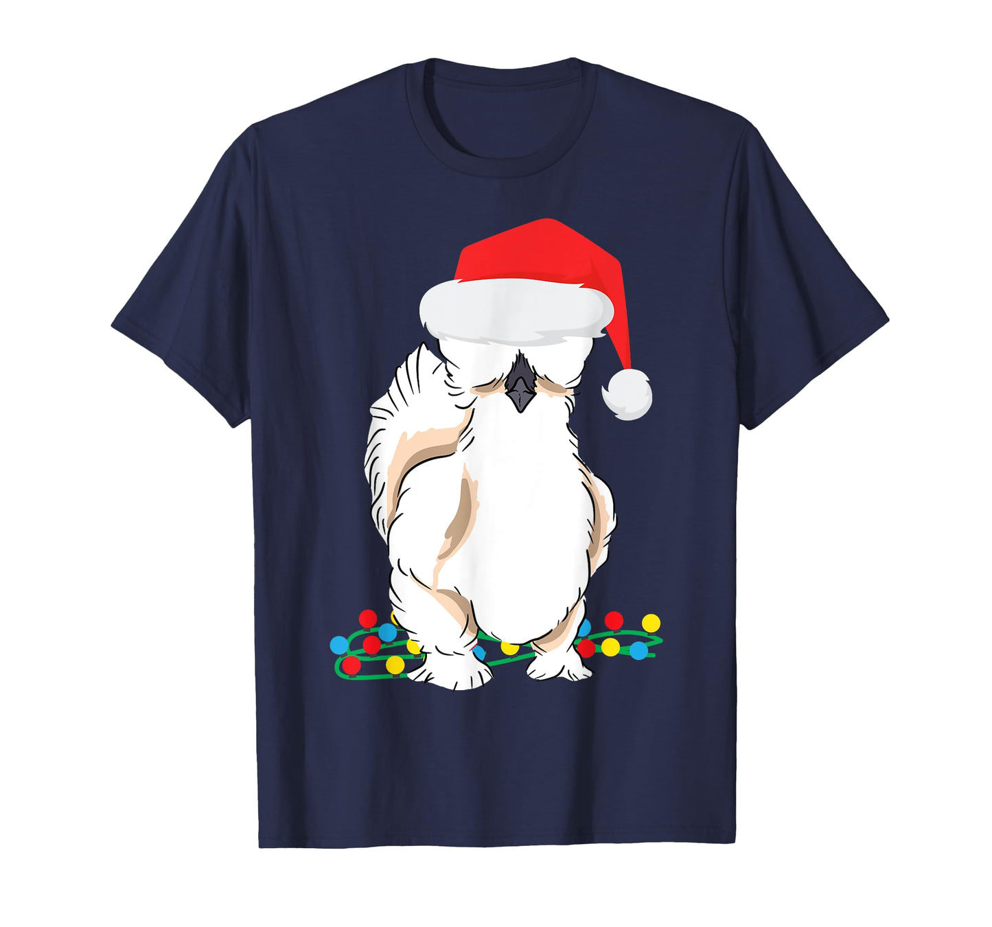 Silkie Silky Chicken Funny Christmas Graphic T-Shirt