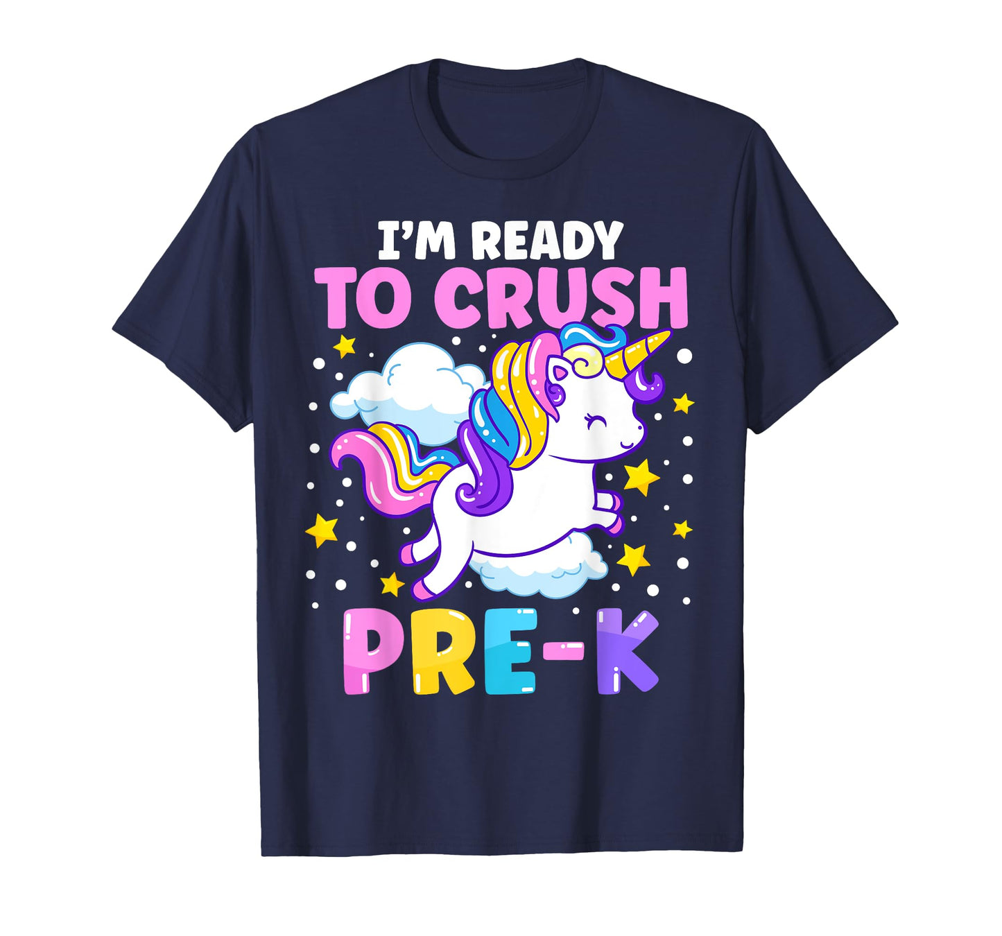 First Day of Preschool I'm Ready To Crush Pre-K Unicorn Kids T-Shirt