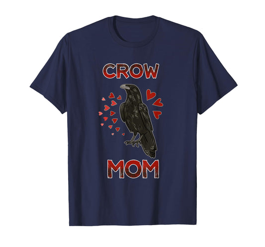Funny Crow Mom Illustration Bird Crow Lover Quote for Women T-Shirt