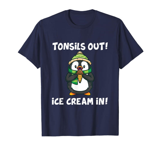 Tonsil Removal Surgery Recovery Gift Penguin T-Shirt