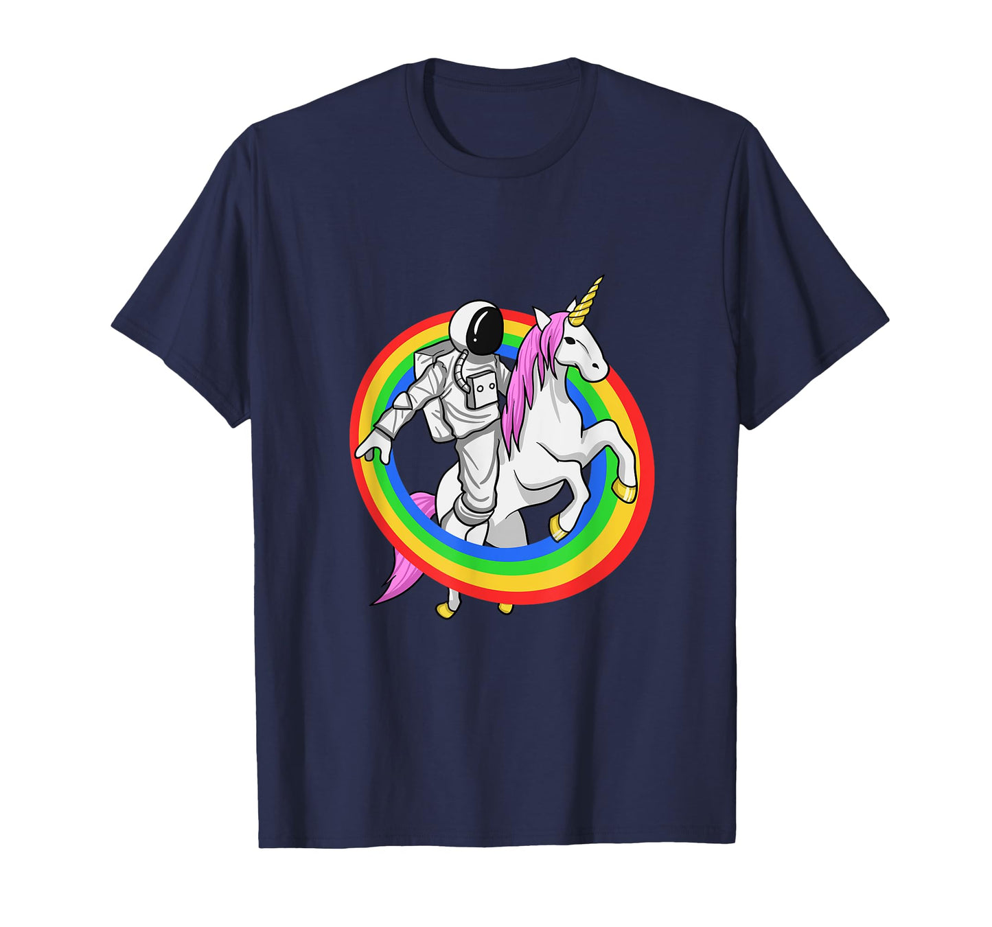 Astronaut Riding Unicorn Shirt Galaxy Space Travel T-Shirt T-Shirt