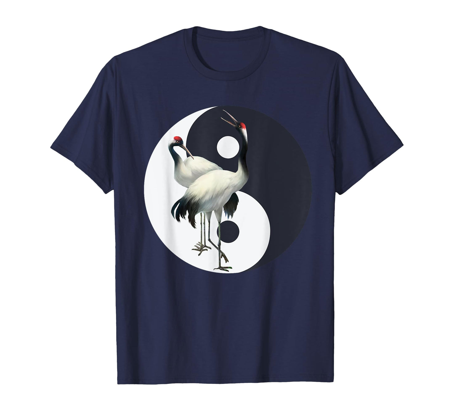 Tai Chi White Crane Yin, Yang, Qi Gong, Chinese White Bird T-Shirt