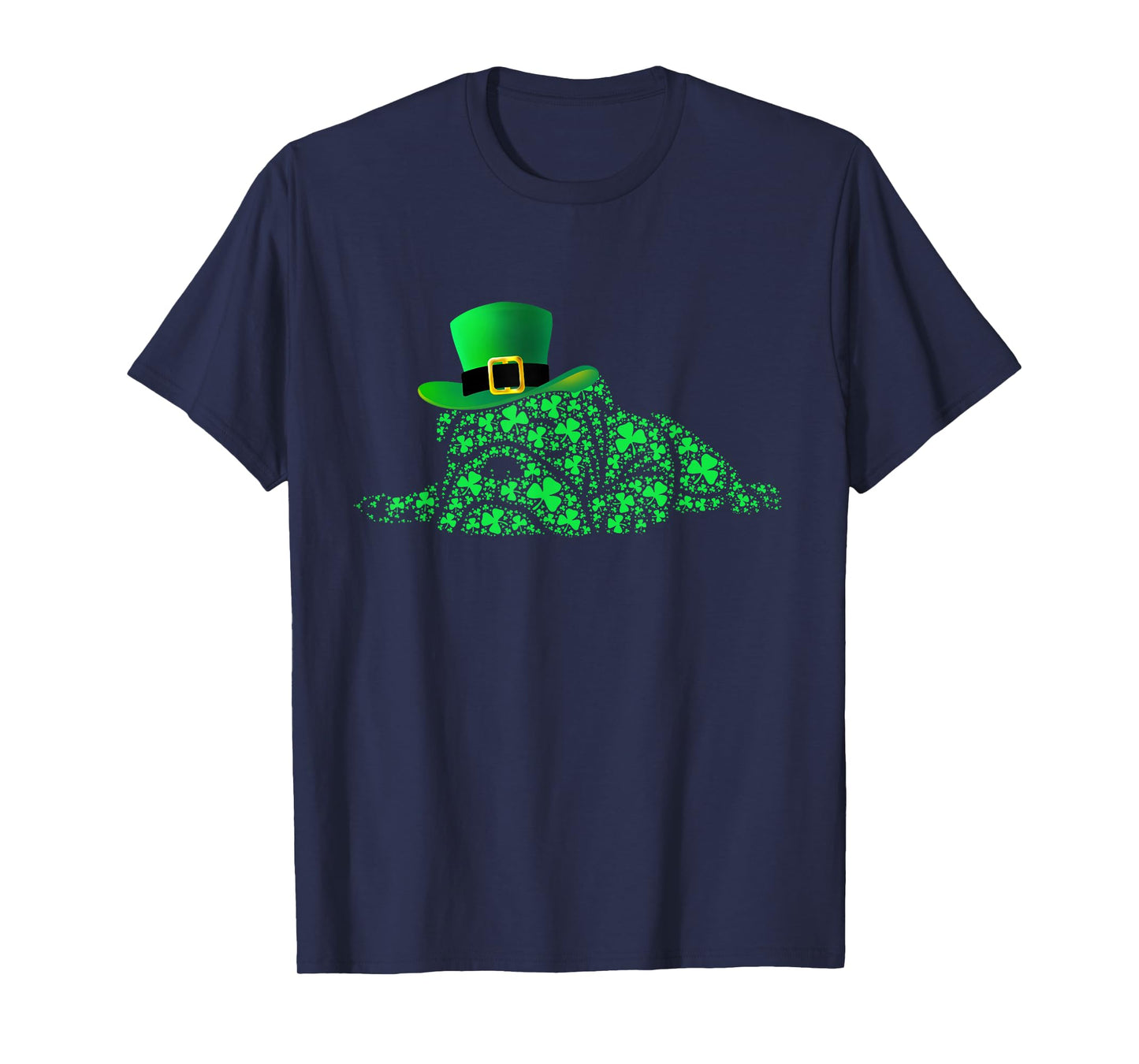 Irish English Bulldog Shamrocks Green Hat St Patricks Day Men Women Kids T-Shirt