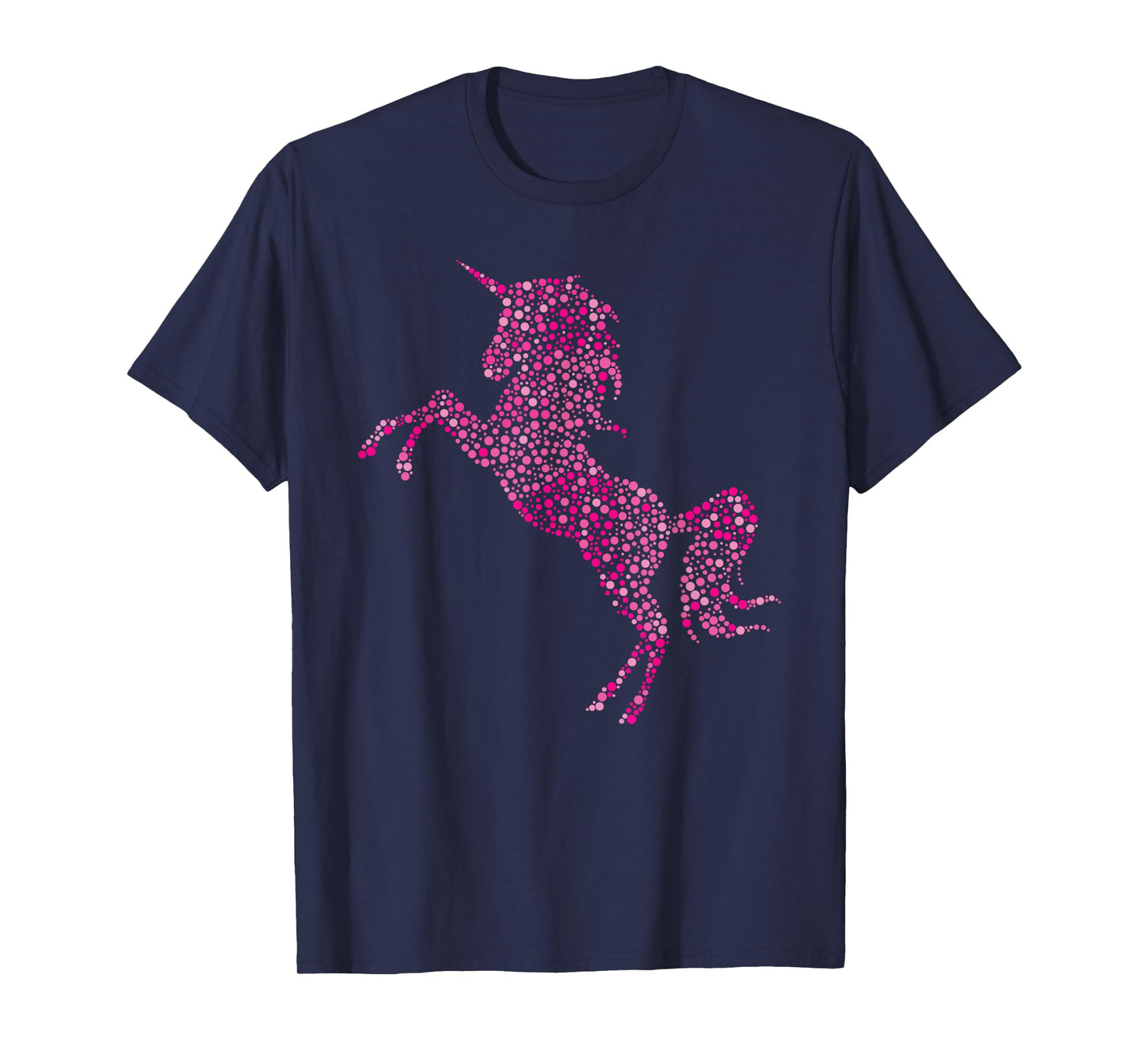 Girl's Unicorn Pink Polka Dot Day Womens Horse T-Shirt