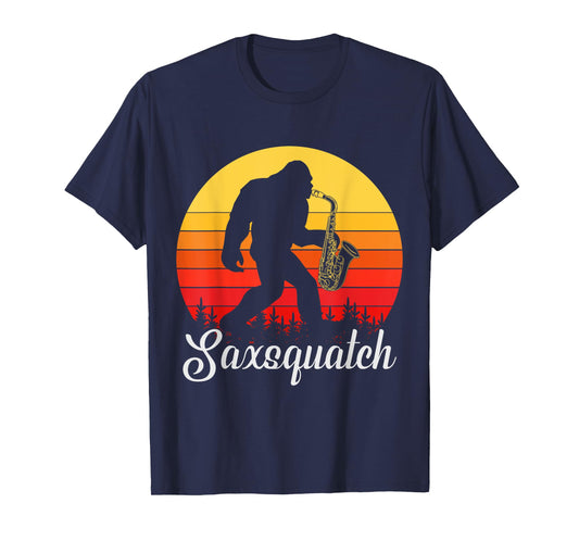 Saxsquatch - Funny Bigfoot / Yeti Play On Words T-Shirt